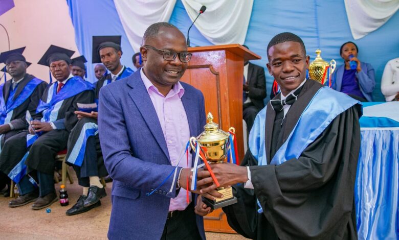 Alex Chamwada, the founder of Chams Media and a well-known Kenyan journalist, is celebrating the graduation of his former security guard, Bwabi Isaya, from the Kenya Institute of Mass Communication (KIMC).