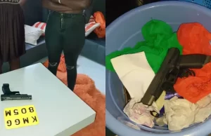 Woman Arrested After Pistol-Wielding WhatsApp Post Causes Stir in Awasi Detectives recovered a Canik pistol hidden under a bed.