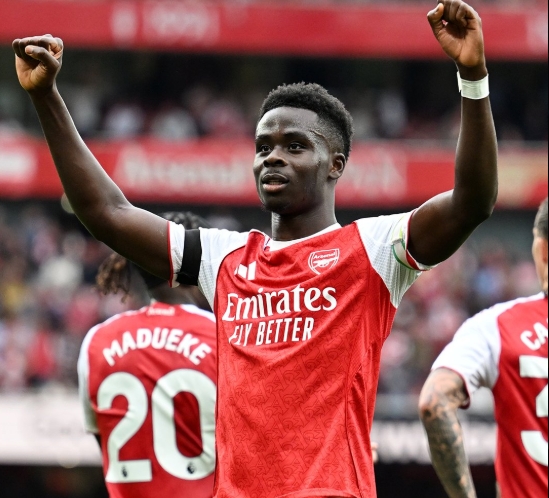 Screenshot_25-8-2025_41628_x.com Bukayo Saka ruled out for up to four weeks with a hamstring problem. https://tinyurl.com/3svps93v