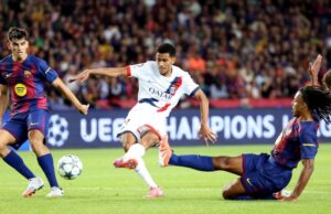 PSG Stun Barcelona with Last-Minute Ramos Winner in Champions League Clash PSG beat Barcelona 2-1 in Spain with a late Gonçalo Ramos goal.