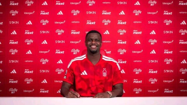 Ivory Coast defender Ousmane Diomande during a Nottingham Forest presentation Image Credits: Nottingham Forest / Getty Images