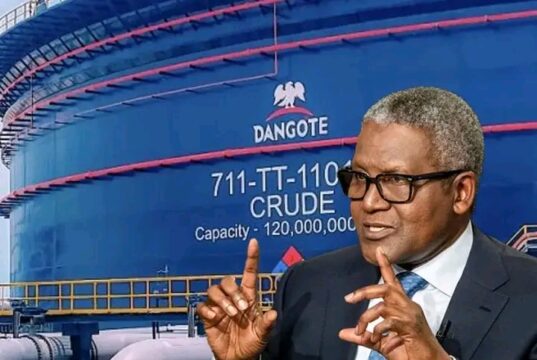 Dangote Vows to Push Ahead With KSh2 Trillion Lamu Refinery Amid Court Dispute Dangote Crude facility representing the company's wider African production network. Credit: Dangote