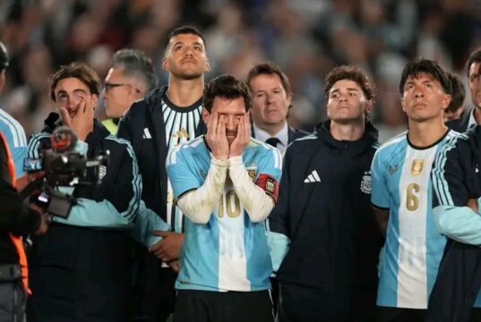 Lionel Messi Bids Emotional Farewell to Argentina After 21 Years Lionel Messi acknowledges supporters during his emotional farewell to the Argentina national team. Credit: AFA / Courtesy